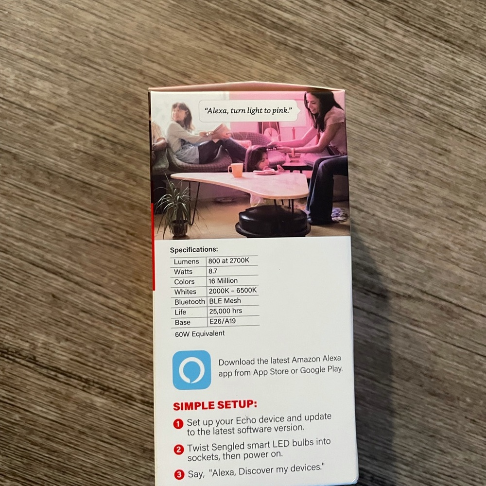 Colored Smart Bulb Alexa Enabled - Picture 5 of 5